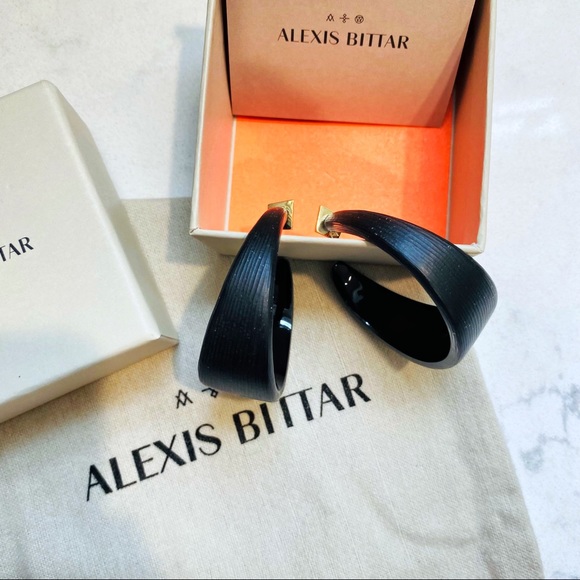 Alexis Bittar Wide Graduated Medium Hoop Earrings - Picture 4 of 16